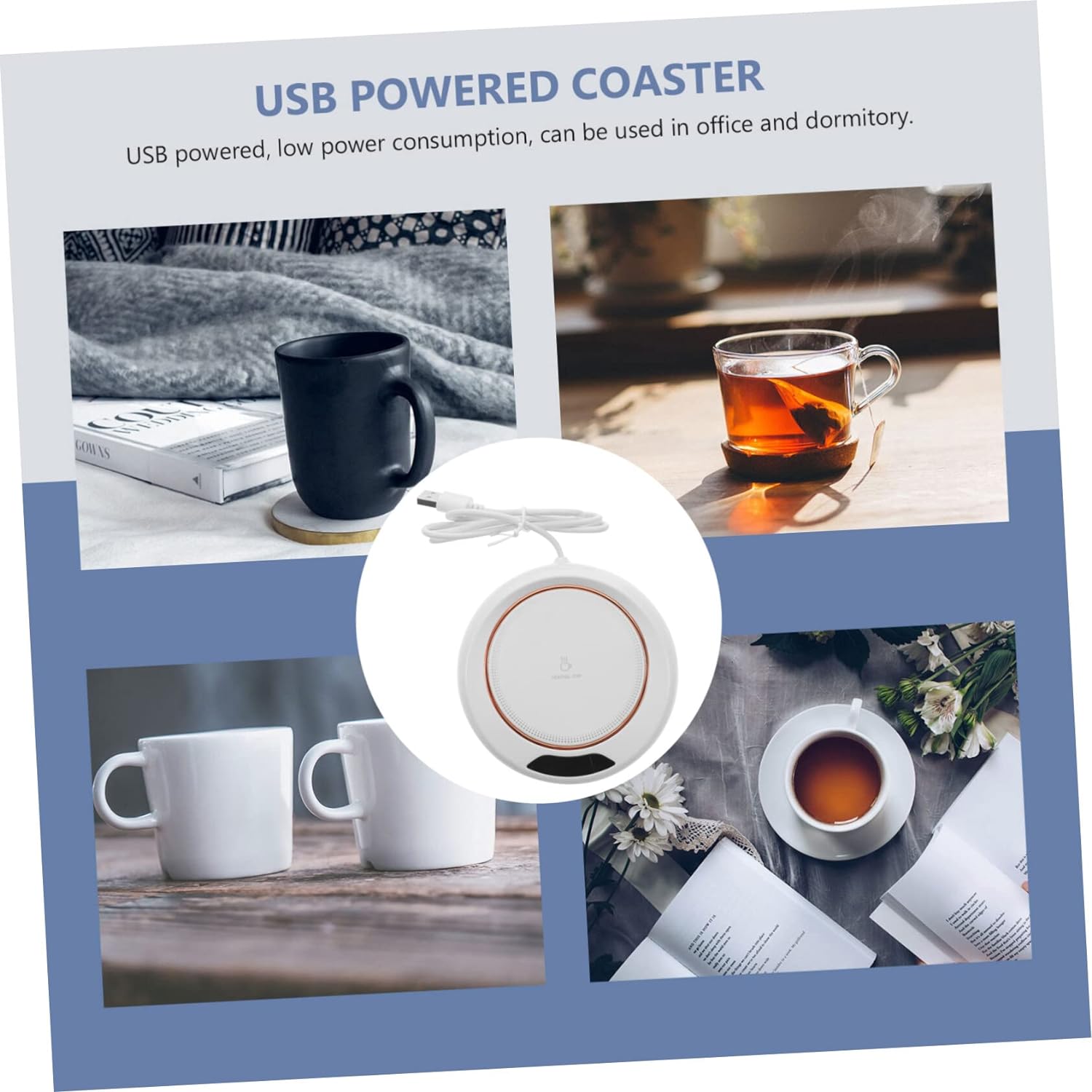 USB Warm Coaster Heated Coffee Mug Portable Office Desk Portable Cup, Heater Coffee Mug Warmer Electric Cup Warmer (1 Pc) USB Warm Coaster Heated Coffee Mug Portable Office Desk Portable Cup, Heater Coffee Mug Warmer Electric Cup Warmer (1 Pc)